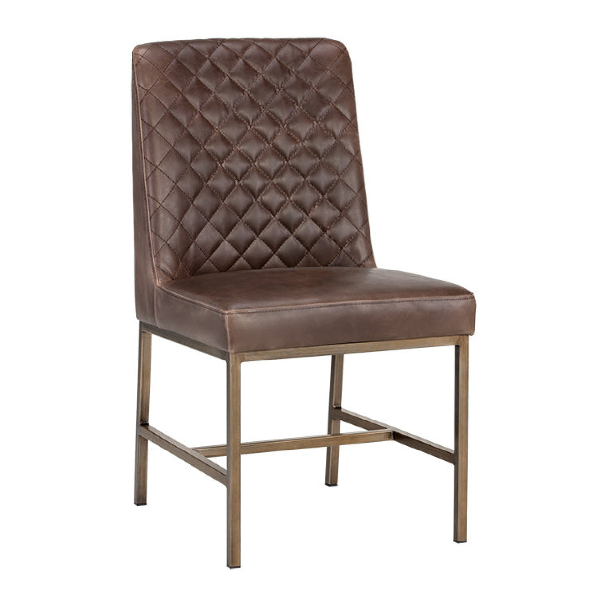   Modern European furniture - Diamond-Stitched Leather-Inspired Dining Chairs (2) - www.oroa.com | Oroa.com