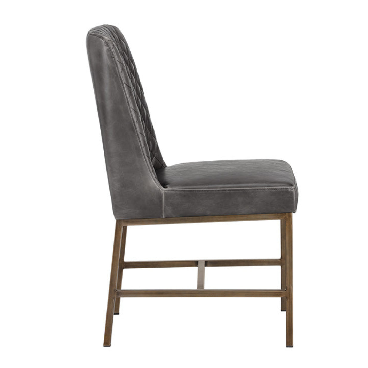   Modern European furniture - Diamond-Stitched Leather-Inspired Dining Chairs (2) - www.oroa.com | Oroa.com
