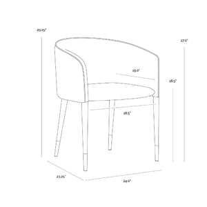   Modern European furniture - Fabric & Leather Dining Armchair - www.oroa.com | Oroa.com