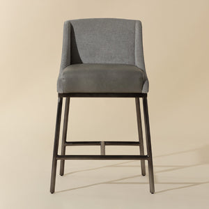   Modern European furniture - Gray Leather Seat Counter Stool - www.oroa.com | Oroa.com