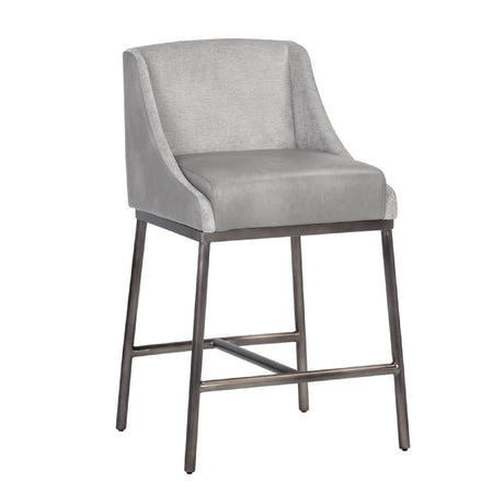   Modern European furniture - Gray Leather Seat Counter Stool - www.oroa.com | Oroa.com