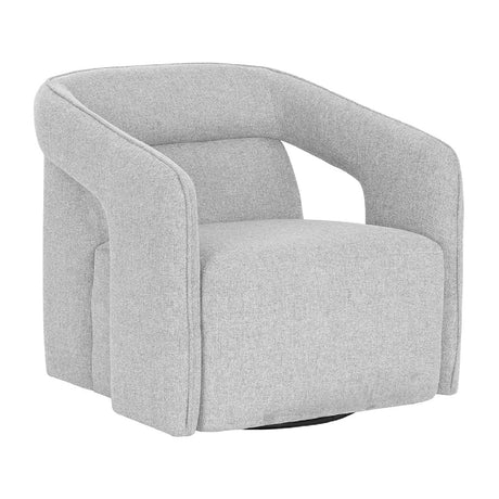   Modern European furniture - Fabric Upholstered Swivel Lounge Chair - www.oroa.com | Oroa.com
