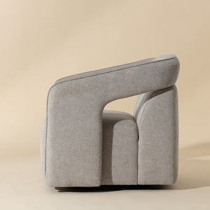   Modern European furniture - Fabric Upholstered Swivel Lounge Chair - www.oroa.com | Oroa.com