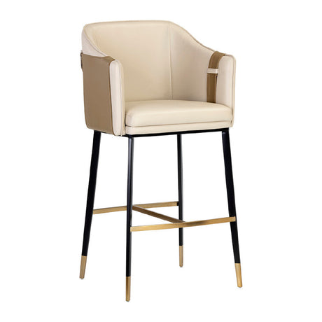   Modern European furniture - Two-Toned Leather Bar Stool - www.oroa.com | Oroa.com