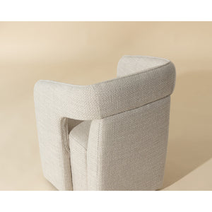   Modern European furniture - Fabric Upholstered Wheel Dining Armchair - www.oroa.com | Oroa.com