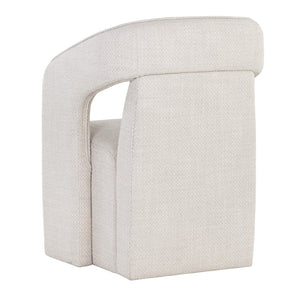   Modern European furniture - Fabric Upholstered Wheel Dining Armchair - www.oroa.com | Oroa.com