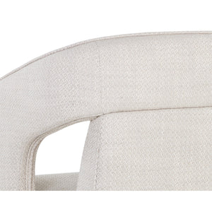   Modern European furniture - Fabric Upholstered Wheel Dining Armchair - www.oroa.com | Oroa.com