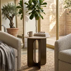   Modern European furniture - Gray Marble Round End Table - www.oroa.com | Oroa.com