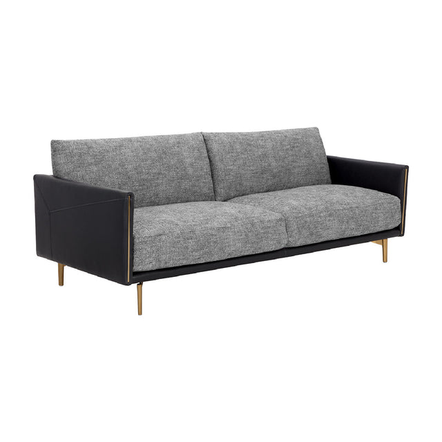 Modern European furniture - Black Leather Framed Sofa - www.oroa.com