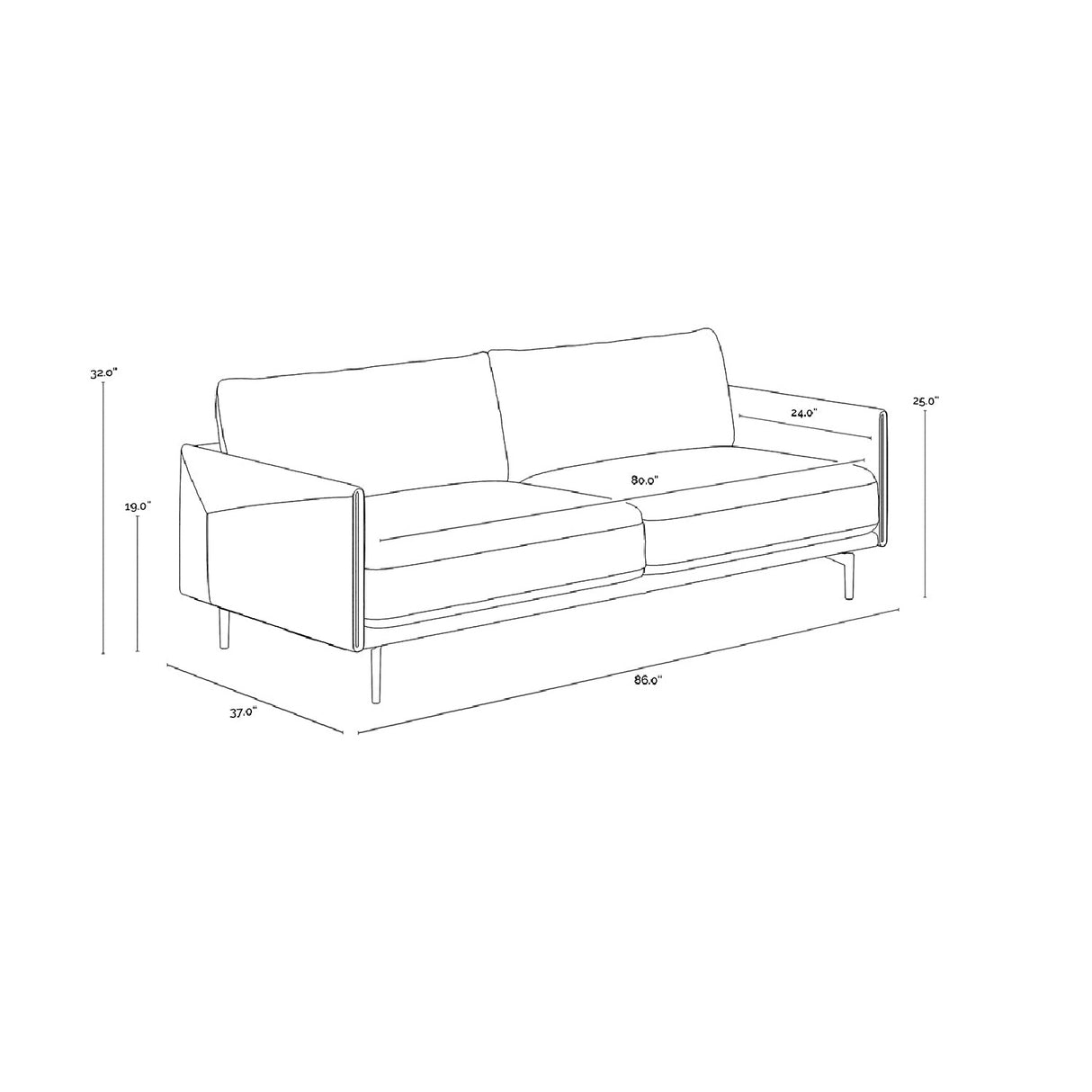   Modern European furniture - Black Leather Framed Sofa - www.oroa.com | Oroa.com