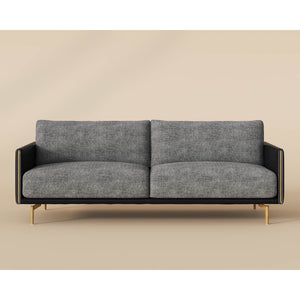   Modern European furniture - Black Leather Framed Sofa - www.oroa.com | Oroa.com