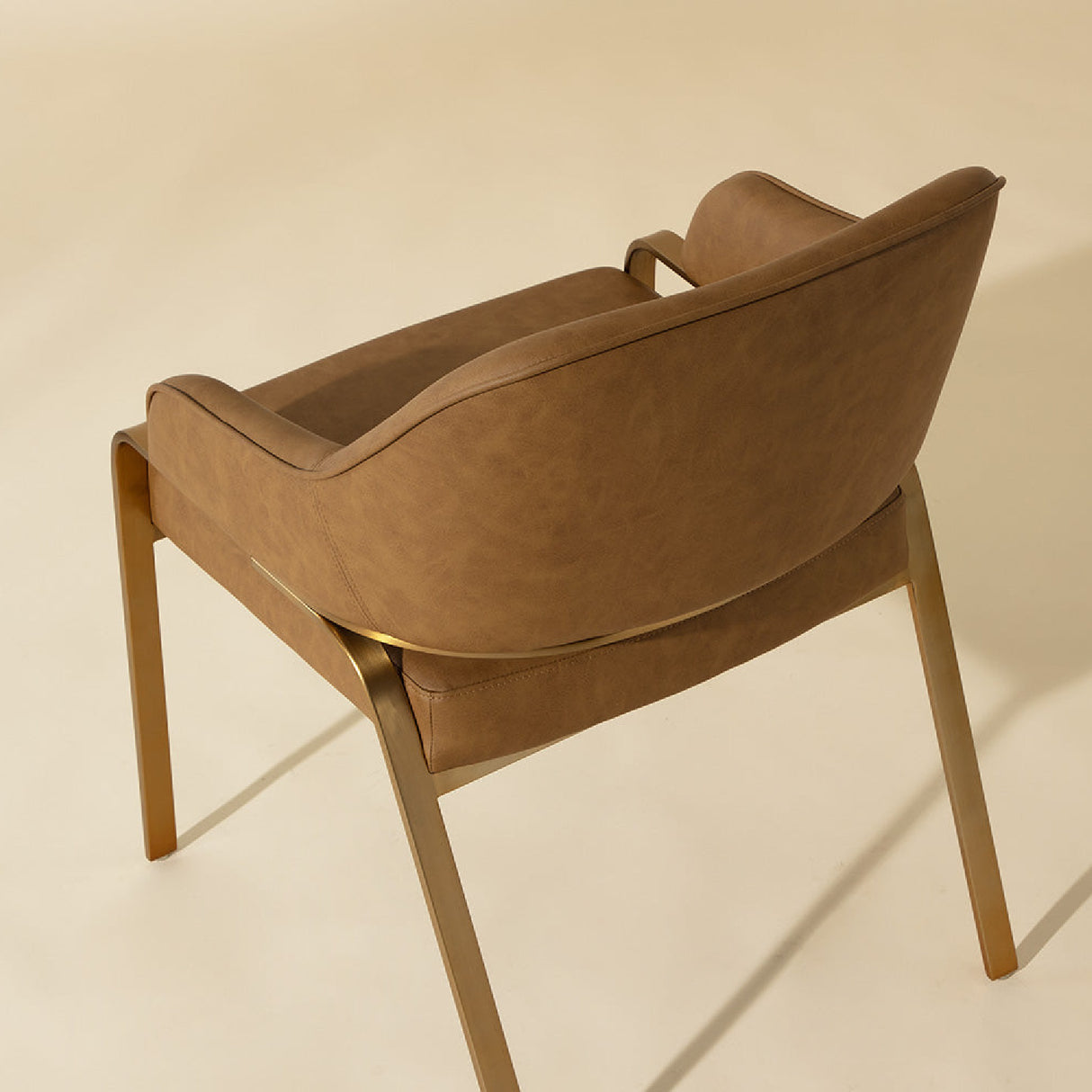  Modern European furniture - Curved-Back Leather Dining Armchair - www.oroa.com | Oroa.com