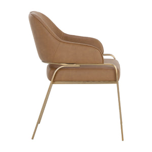   Modern European furniture - Curved-Back Leather Dining Armchair - www.oroa.com | Oroa.com
