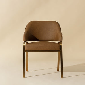   Modern European furniture - Curved-Back Leather Dining Armchair - www.oroa.com | Oroa.com