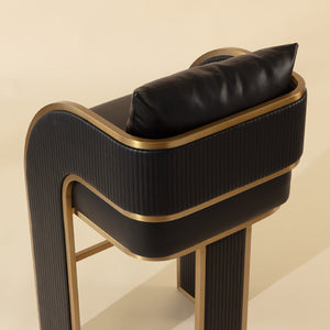   Modern European furniture - 3-Legged Leather Bar Stool - www.oroa.com | Oroa.com