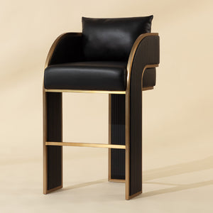   Modern European furniture - 3-Legged Leather Bar Stool - www.oroa.com | Oroa.com