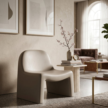   Cream Concrete Indoor/Outdoor Lounge Chair | Oroa.com
