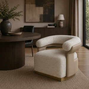   Modern European furniture - Curved-Back Swivel Lounge Chair - www.oroa.com | Oroa.com