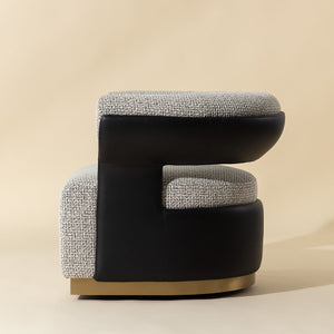   Modern European furniture - Curved-Back Swivel Lounge Chair - www.oroa.com | Oroa.com