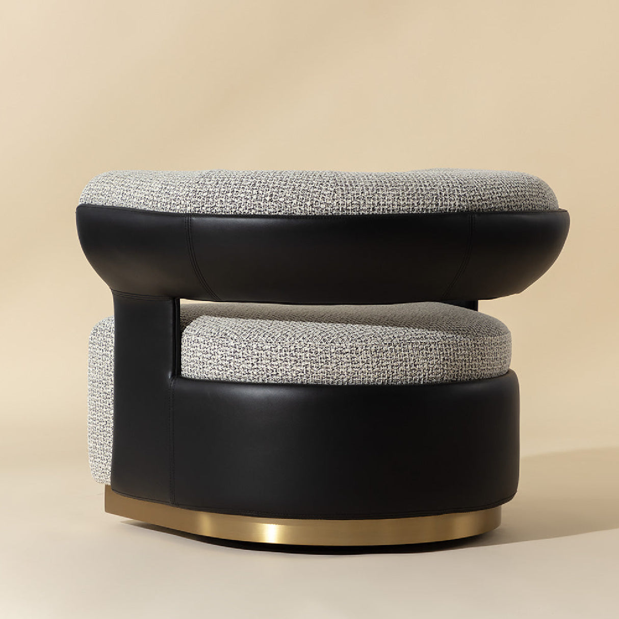   Modern European furniture - Curved-Back Swivel Lounge Chair - www.oroa.com | Oroa.com