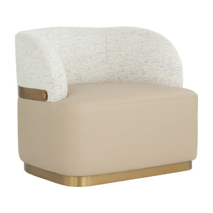  Modern European furniture - Leather Seat Swivel Lounge Chair - www.oroa.com | Oroa.com