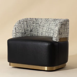   Modern European furniture - Leather Seat Swivel Lounge Chair - www.oroa.com | Oroa.com