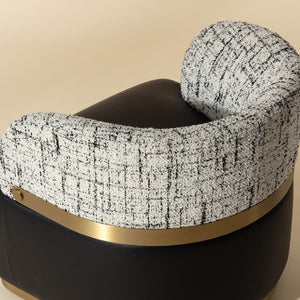   Modern European furniture - Leather Seat Swivel Lounge Chair - www.oroa.com | Oroa.com