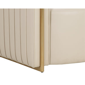   Modern European furniture - Leather Channel-Piped Lounge Chair - www.oroa.com | Oroa.com