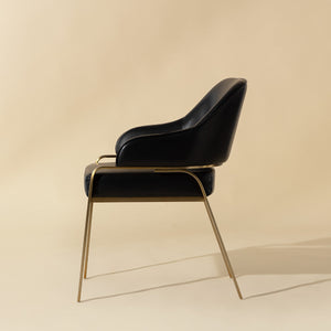   Modern European furniture - Curved-Back Leather Dining Armchair - www.oroa.com | Oroa.com