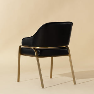   Modern European furniture - Curved-Back Leather Dining Armchair - www.oroa.com | Oroa.com