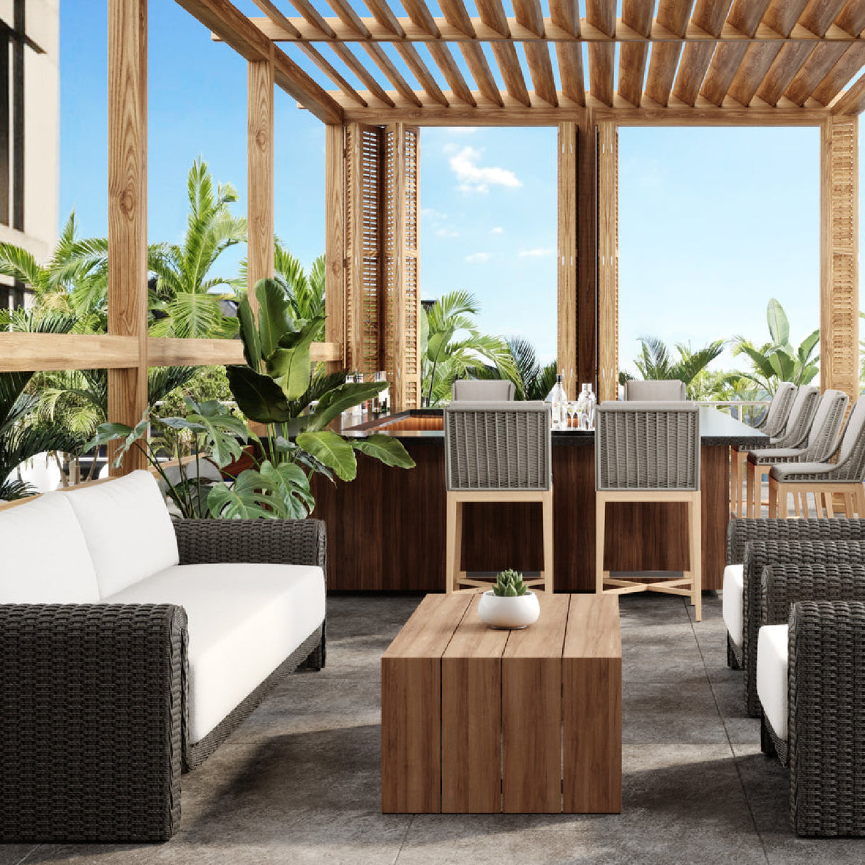   Modern European furniture - Twisted Wicker Outdoor Sofa - www.oroa.com | Oroa.com