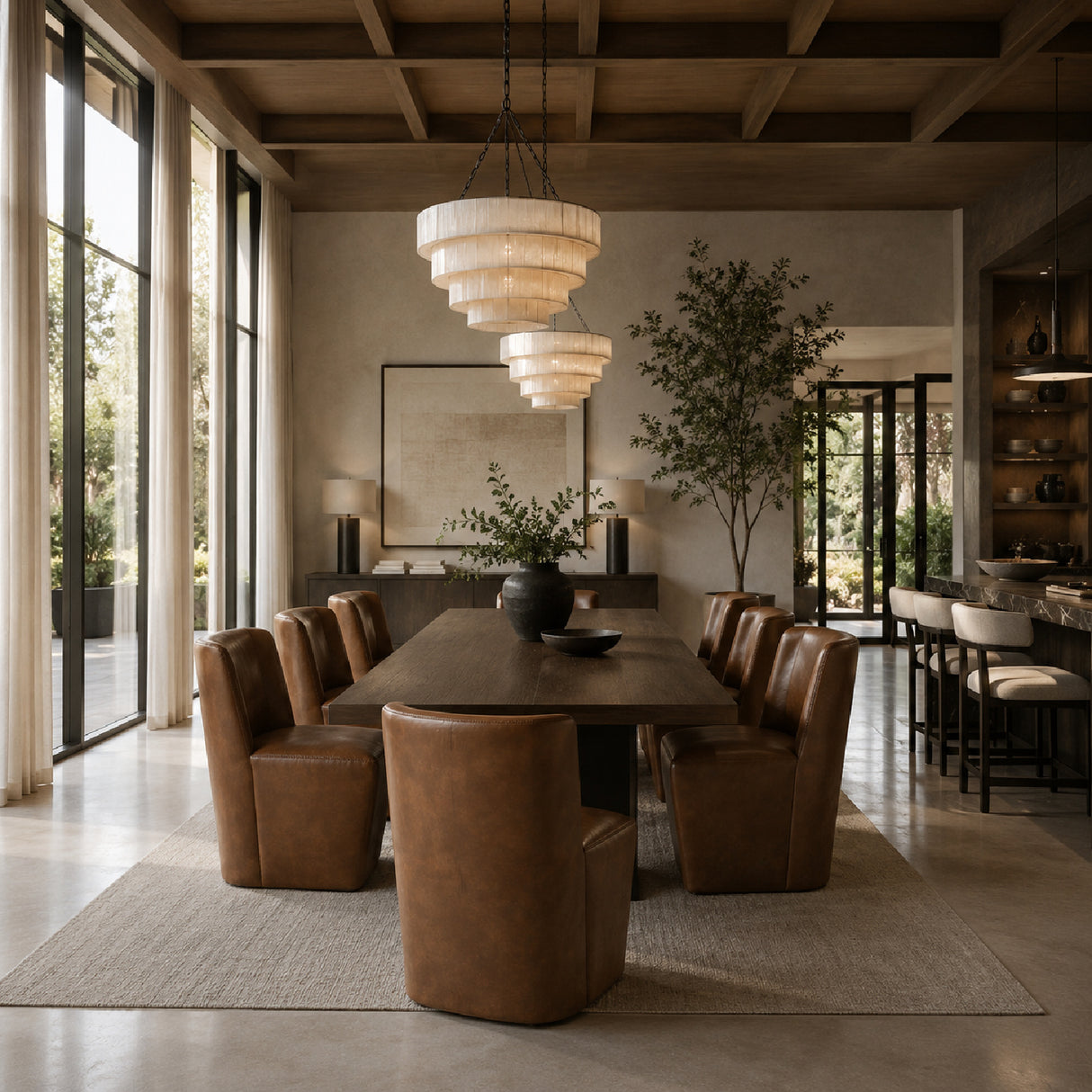   Modern European furniture - Upholstered Wheel Dining Chair - www.oroa.com | Oroa.com