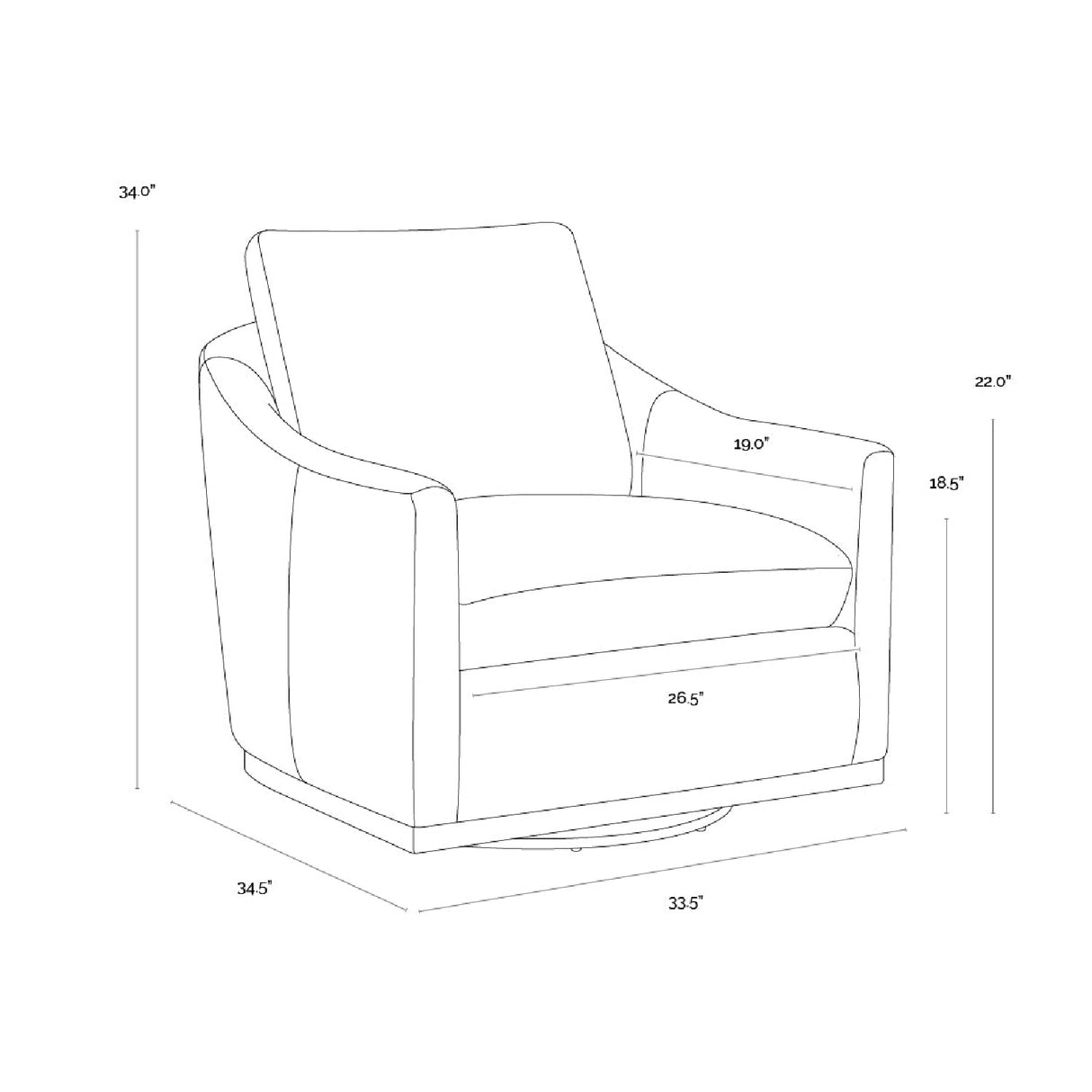  Modern European furniture - White Linen Swivel Lounge Chair - www.oroa.com | Oroa.com