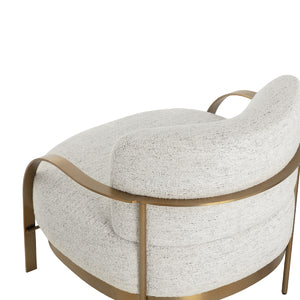   Modern European furniture - Gold Framed Fabric Lounge Chair - www.oroa.com | Oroa.com
