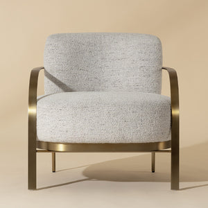   Modern European furniture - Gold Framed Fabric Lounge Chair - www.oroa.com | Oroa.com