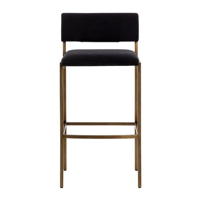 Modern European furniture - Black Fabric Bar Stool - www.oroa.com