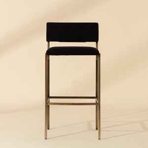   Modern European furniture - Black Fabric Bar Stool - www.oroa.com | Oroa.com
