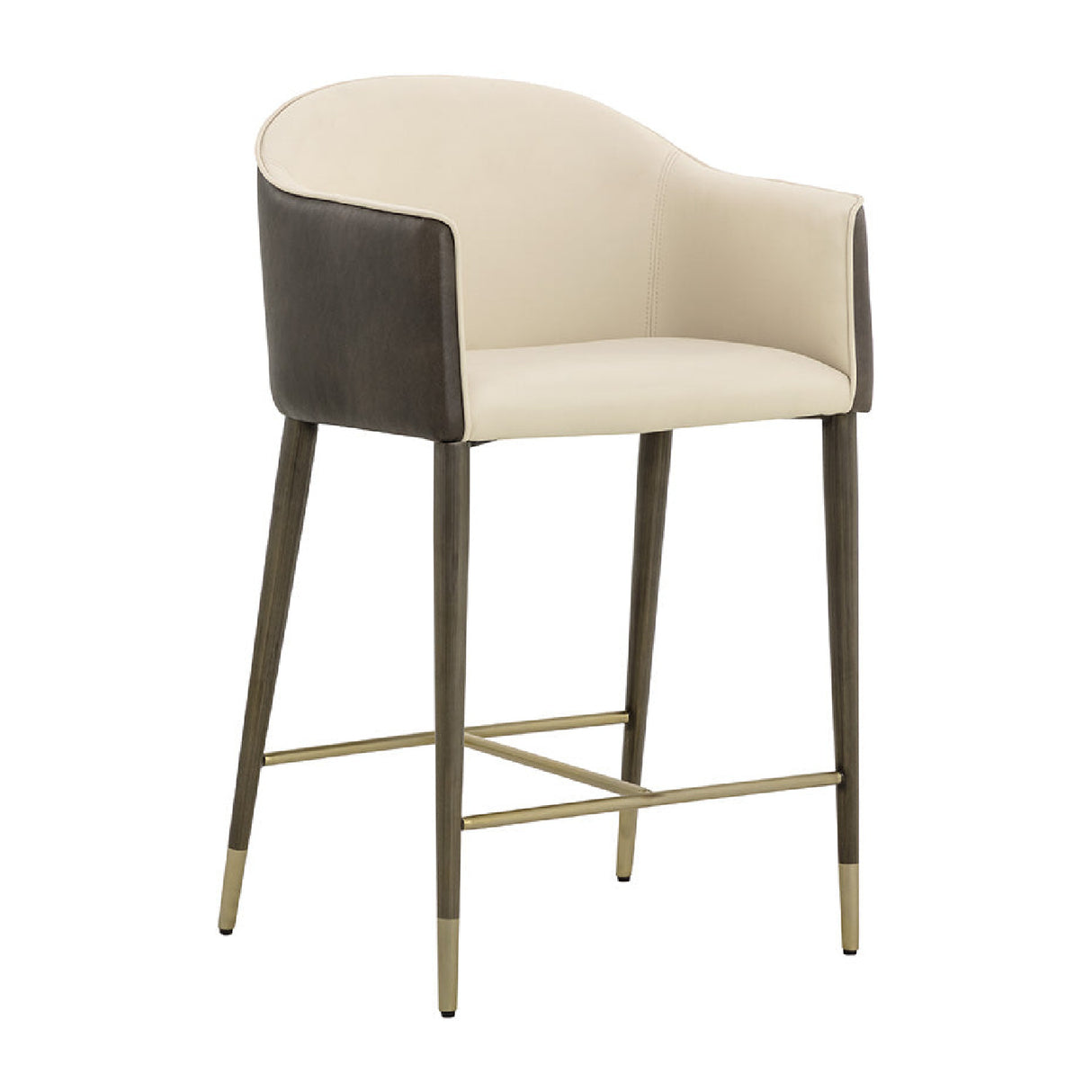   Modern European furniture - Cream Leather Counter Stool - www.oroa.com | Oroa.com