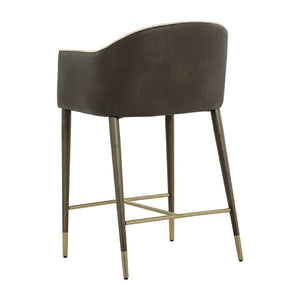   Modern European furniture - Cream Leather Counter Stool - www.oroa.com | Oroa.com