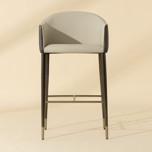   Modern European furniture - Cream Leather Bar Stool - www.oroa.com | Oroa.com