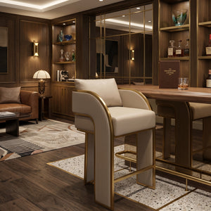   Modern European furniture - 3-Legged Leather Counter Stool - www.oroa.com | Oroa.com