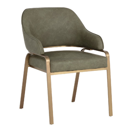  Modern European furniture - Curved-Back Leather Dining Armchair - www.oroa.com | Oroa.com