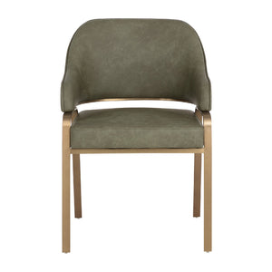   Modern European furniture - Curved-Back Leather Dining Armchair - www.oroa.com | Oroa.com