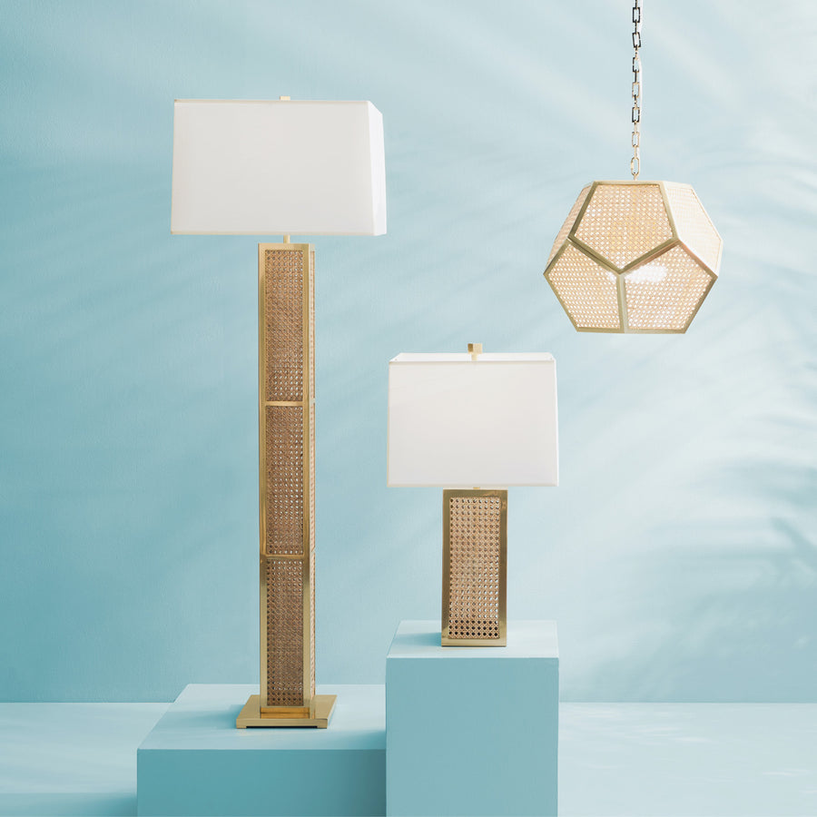 Caned Rattan Table Lamp | Jonathan Adler Bellport | Oroa.com