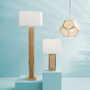 Caned Rattan Table Lamp | Jonathan Adler Bellport | Oroa.com