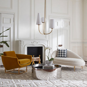 Brass Base Velvet Lounge Chair | Jonathan Adler Beaumont | Oroa.com