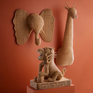 Animal Head Wicker Wall Art | Jonathan Adler Elephant | Oroa.com