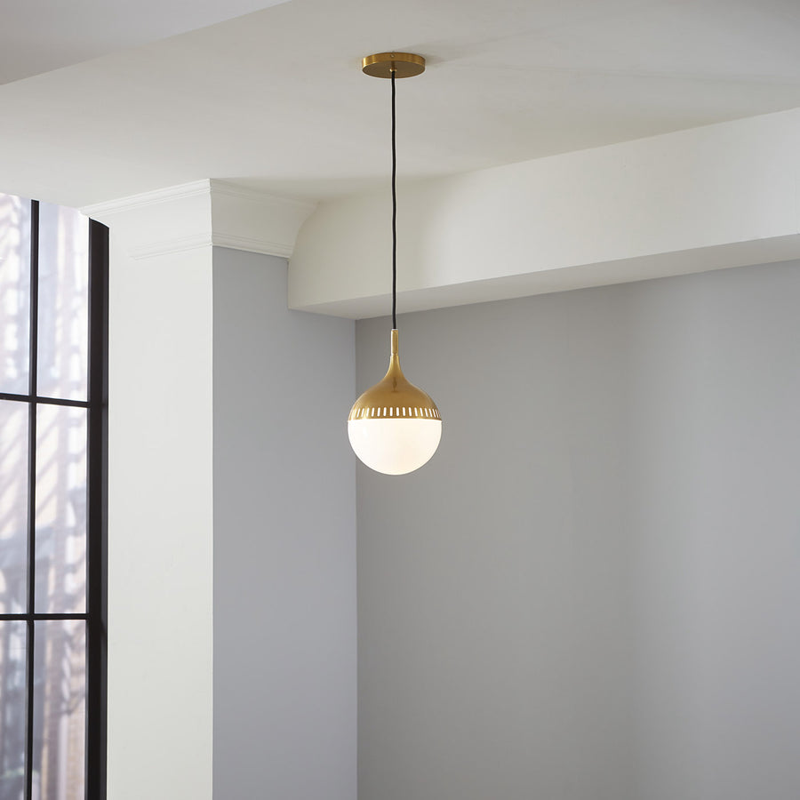 White Glass Orb Pendant Light S | Jonathan Adler Rio | Oroa.com