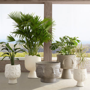Textured White Concrete Planter | Jonathan Adler Scallop | Oroa.com