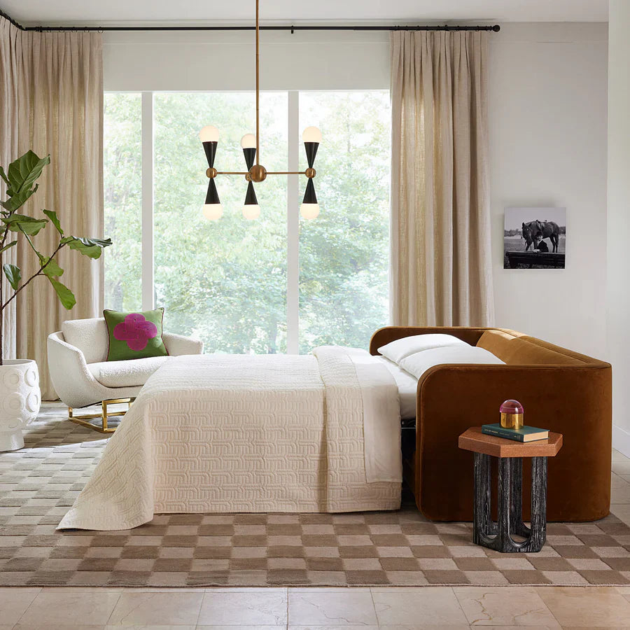 Brown Velvet Sleeper Sofa | Jonathan Adler Sunset | Oroa.com